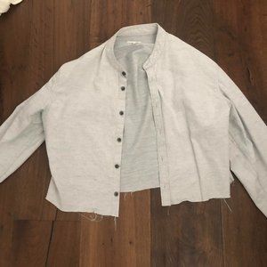Frank & Oak cropped button-up